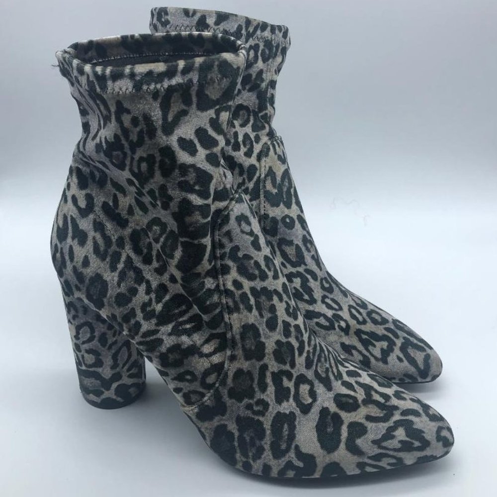 Animal Print Material Heel Shoe